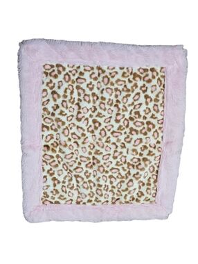 Koala Baby Leopard Cheetah Print Security Blanket Pink Trim And Back Plush Lovey